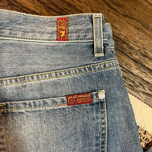 7 For All Mankind Light Blue Jean Shorts